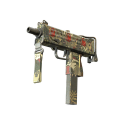 StatTrak™ MAC-10 | Monkeyflage (Battle-Scarred)