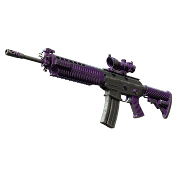 StatTrak™ SG 553 | Ultraviolet (Battle-Scarred)