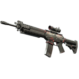 StatTrak™ SG 553 | Cyberforce (Battle-Scarred)