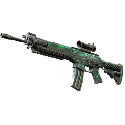 StatTrak™ SG 553 | Dragon Tech (Battle-Scarred)