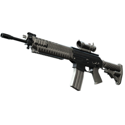 Souvenir SG 553 | Damascus Steel (Battle-Scarred)