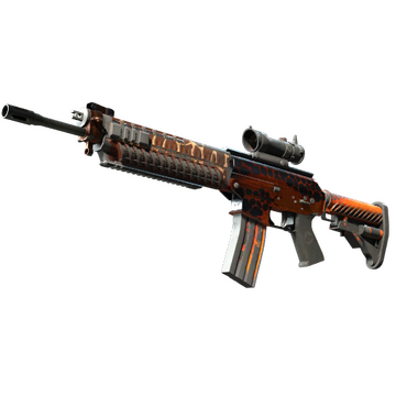 StatTrak™ SG 553 | Tiger Moth (Battle-Scarred)