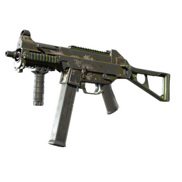 UMP-45 | Green Swirl (Battle-Scarred)