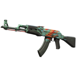 StatTrak™ AK-47 | Aquamarine Revenge (Well-Worn)