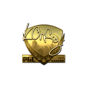 Sticker | k0nfig (Gold) | Krakow 2017