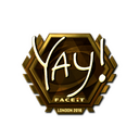 Sticker | yay (Gold) | London 2018