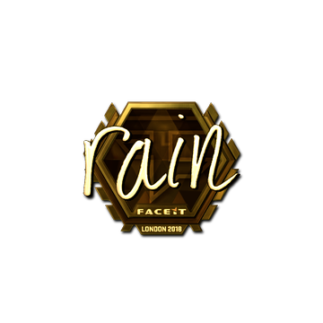 Sticker | rain (Gold) | London 2018