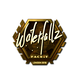 Sticker | waterfaLLZ (Gold) | London 2018