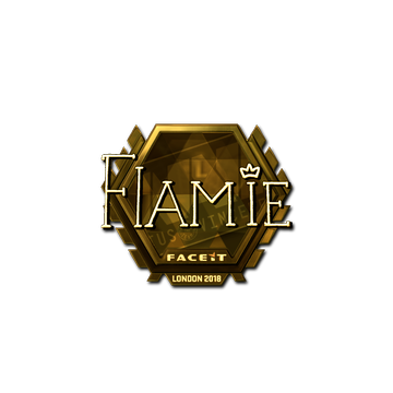 Sticker | flamie (Gold) | London 2018