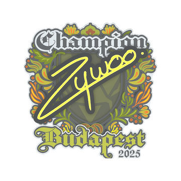 Sticker | ZywOo (Champion) | Budapest 2025