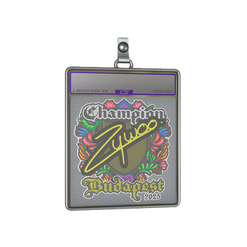 Sticker Slab | ZywOo (Embroidered, Champion) | Budapest 2025