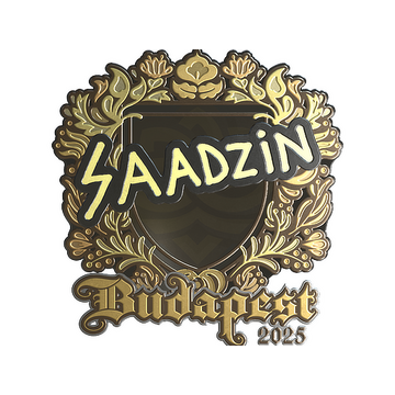 Sticker | saadzin (Gold) | Budapest 2025