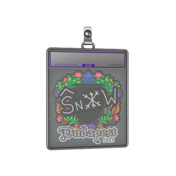 Sticker Slab | snow (Embroidered) | Budapest 2025