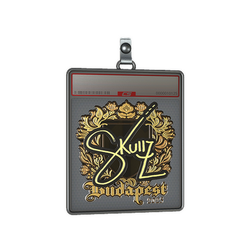 Sticker Slab | skullz (Gold) | Budapest 2025