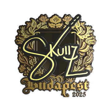 Sticker | skullz (Gold) | Budapest 2025