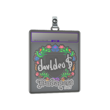 Sticker Slab | dav1deuS (Embroidered) | Budapest 2025