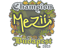 Sticker | mezii (Champion) | Budapest 2025