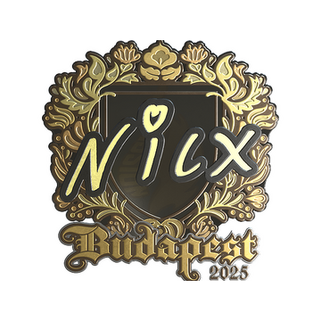 Sticker | nicx (Gold) | Budapest 2025