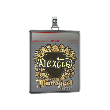 Sticker Slab | alex666 (Gold) | Budapest 2025
