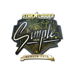 Sticker | s1mple (Gold) | Berlin 2019