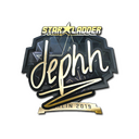 Sticker | dephh (Gold) | Berlin 2019