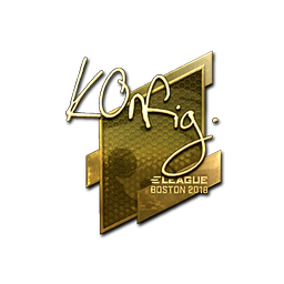 Sticker | k0nfig (Gold) | Boston 2018