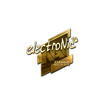 Sticker | electronic (Gold) | Boston 2018