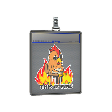 Sticker Slab | This Is Fine (Chicken)