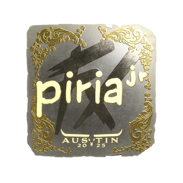 Sticker | piriajr (Gold) | Austin 2025