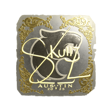 Sticker | skullz (Gold) | Austin 2025