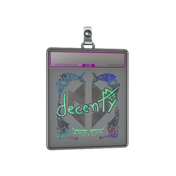 Sticker Slab | decenty (Holo) | Austin 2025