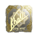 Sticker | khaN (Gold) | Austin 2025