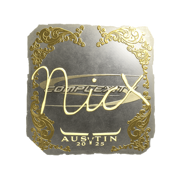 Sticker | nicx (Gold) | Austin 2025