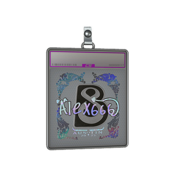 Sticker Slab | alex666 (Holo) | Austin 2025