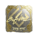 Sticker | efire (Gold) | Austin 2025
