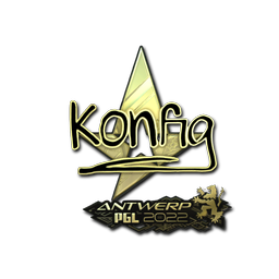 Sticker | k0nfig (Gold) | Antwerp 2022
