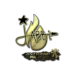 Sticker | jabbi (Gold) | Antwerp 2022