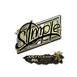 Sticker | s1mple (Gold) | Antwerp 2022