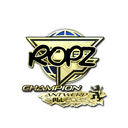 Sticker | ropz (Gold, Champion) | Antwerp 2022
