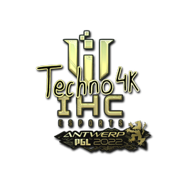 Sticker | Techno4K (Gold) | Antwerp 2022