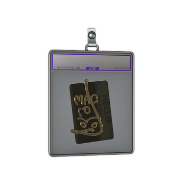 Sticker Slab | Hello MAC-10 (Gold)