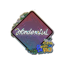 Sticker | w0nderful (Glitter) | Rio 2022