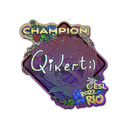 Sticker | qikert (Glitter, Champion) | Rio 2022