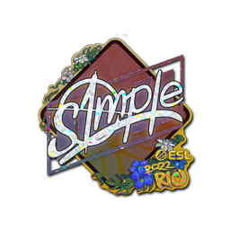 Sticker | s1mple (Glitter) | Rio 2022