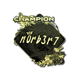 Sticker | n0rb3r7 (Gold, Champion) | Rio 2022