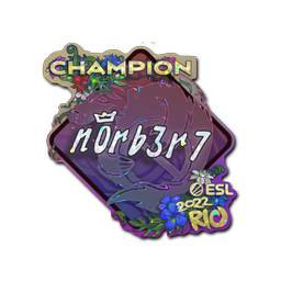 Sticker | n0rb3r7 (Glitter, Champion) | Rio 2022