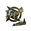 Sticker | Plopski (Gold) | Stockholm 2021