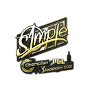 Sticker | s1mple (Gold) | Stockholm 2021