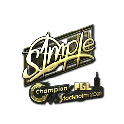 Sticker | s1mple (Gold) | Stockholm 2021