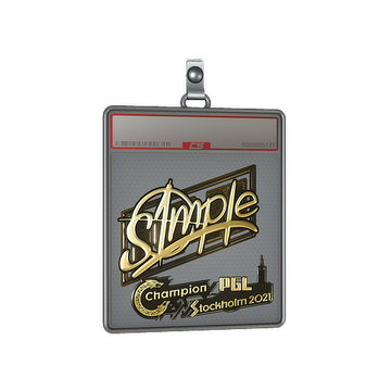 Sticker Slab | s1mple (Gold) | Stockholm 2021